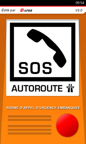 Android application SOS Autoroute screenshort