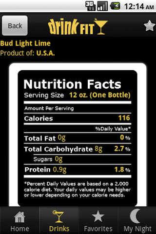 DrinkFit Calorie Tracker