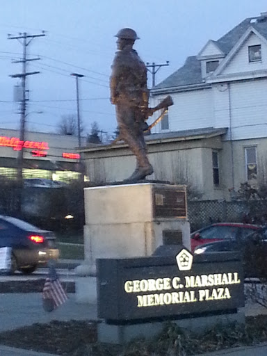 George C Marshall Plaza Statue