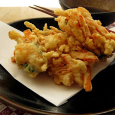 Carrot and Shrimp Kakiage (mixed tempura)