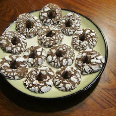 Chocolate Mint Crinkle Cookies