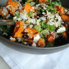 Roasted Sweet Potato, Feta, and Wild Rice Salad