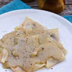 Leftover Turkey Ravioli with Gravy