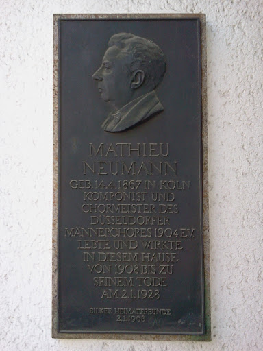 Mathieu Neumann Gedenktafel