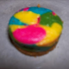 Individual Rainbow Cheesecakes