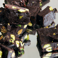 Chocolate Chunks with Cherries and Pistachios