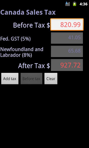 Canadian Sales Tax Lite