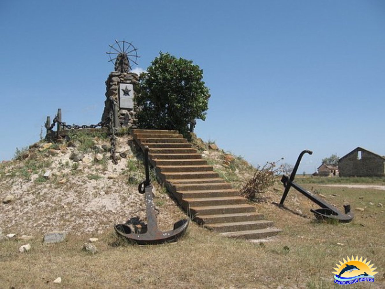 Памятник на острове Тендровская коса