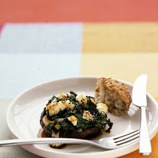 Portobellos with Leeks and Spinach