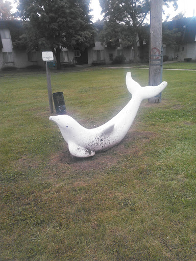 White Dolphin Sculpture