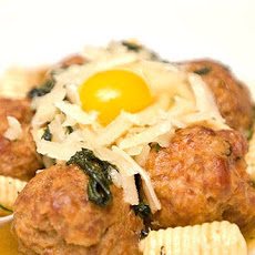 Spicy Duck Meatballs with Mint Cavatelli