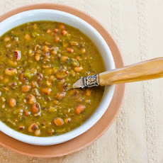 Hopping John Soup (Black-eyed Pea, Ham, and Collard Green Soup)