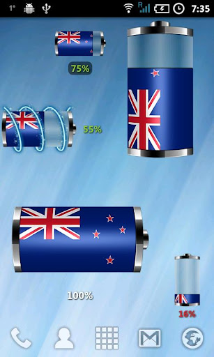 ニュージーランド - バッテリーウィジェット