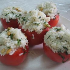 Pine Nut Stuffed Basil Tomatoes