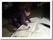 3 lagen glasvezel, doordrenkt met hars