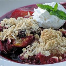 Nectarine Blueberry Crumble