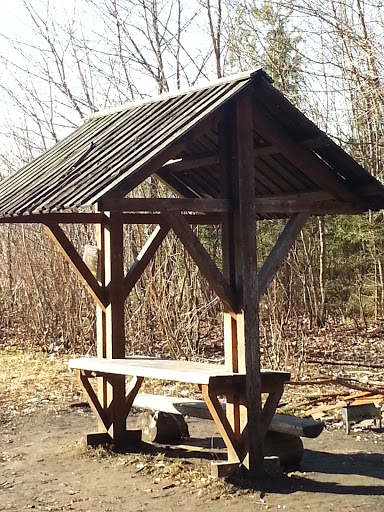 Little Wooden Arbor With Table 