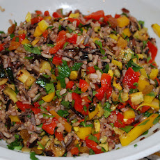 Sesame Brown Rice Pilaf With Garlic and Vegetables