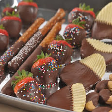 Dark Chocolate Dipped Strawberries and Snacks