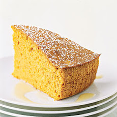 Spiced Sweet-Potato Cake with Custard Sauce