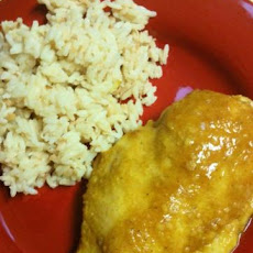 Baked Curry Chicken With a Side of Coconut Rice