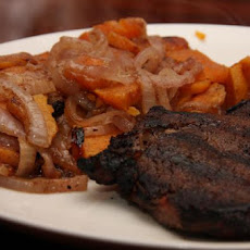 Moroccan-Rubbed Grilled Steak and Sweet Potatoes