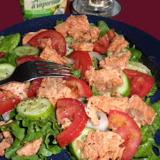 Salmon and Plum Tomato Salad