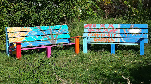 Community Garden Painted Benches