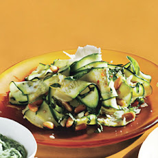 Shaved Zucchini Salad with Parmesan Pine Nuts
