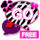 GO SMS PRO WB Pink Zebra Theme mobile app icon