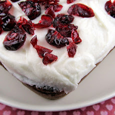 Cranberry Ginger White Chocolate Bread with Cream Cheese Frosting