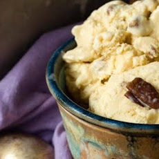 Pecan-peach ice cream