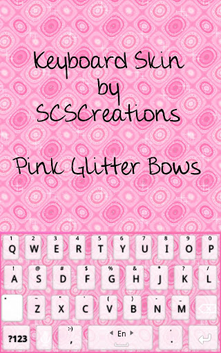 KB SKIN - Pink Glitter Bows