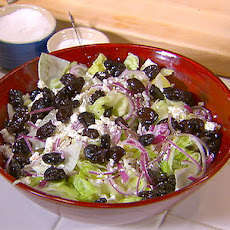 Feta, Black Olive, and Oregano Salad (aka Pizza Parlor Salad)