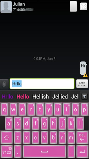 Pink Chrome Go Keyboard Theme