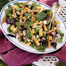 Corn, Cranberry Bean, and Fried-Okra Salad