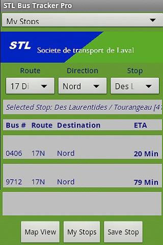 Laval STL Bus Tracker Pro