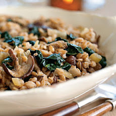 Farro with Roasted Porcini Mushrooms and Cavolo Nero