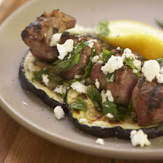 Grilled Lamb with Eggplant, Mint, and Feta