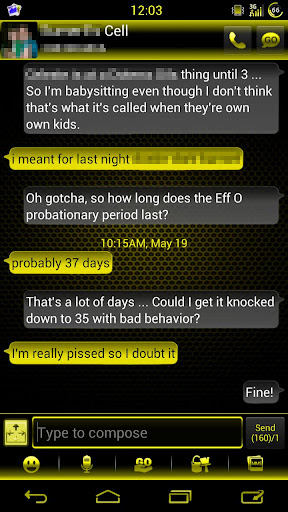 GO SMS Canary Cobalt - Theme