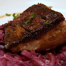 Slow Cooker Pork Belly with Braised Apples and Cabbage