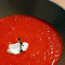 Red Pepper Soup [smittenkitchen.com, Adapted from the New York Times 9/21/05]