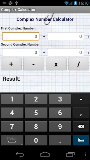 Complex Numbers Calculator