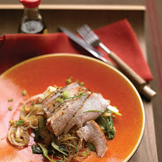 Pork Chops with Bok Choy and Rice Noodles
