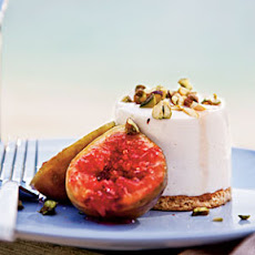 Sheep's-Milk Yogurt Cheesecakes with Grilled Figs and Pistachios
