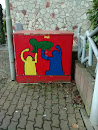 Graffiti Spielende Kinder