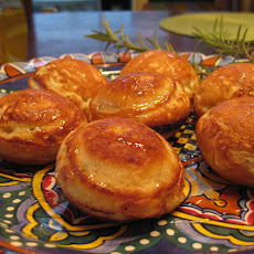 Ebelskivers with pecorino and honey