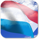 3D Luxembourg Flag + mobile app icon