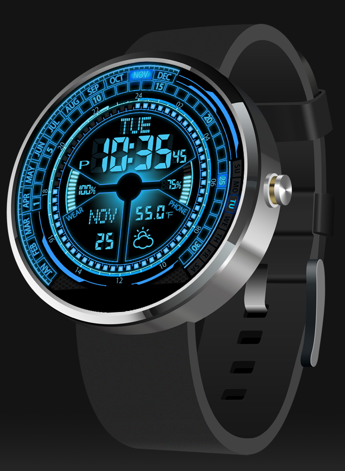 Android application V02 WatchFace for Moto 360 screenshort