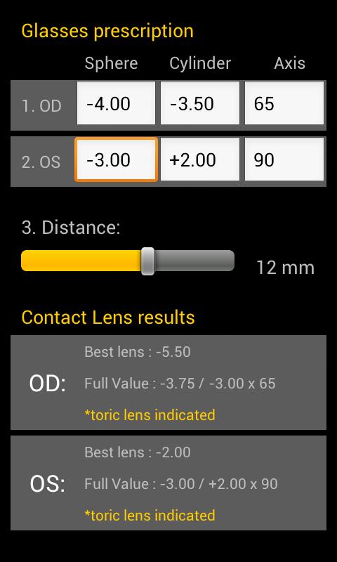 Contact Lens Calculatorのおすすめ画像2